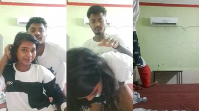 Indian College Lovers Fucking Doggy Style Sex
