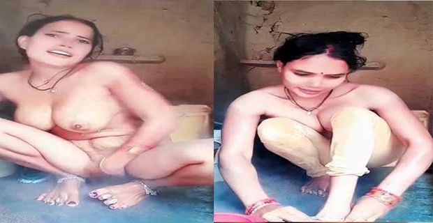 Dehati bhabhi nude bath cuckold pati samne